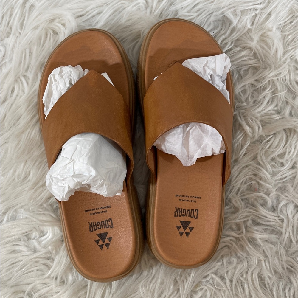 Cougar Ponyo Brown Slip On Sandals Size 8 Made In Spain NEW - Picture 6 of 13